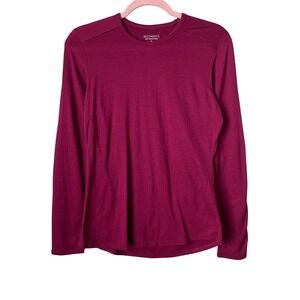 Segments Top Womens Small Magenta 100% Merino Wool Long Sleeve Base Layer